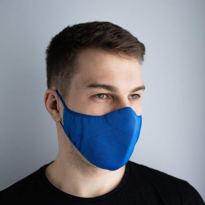 Face Mask Blue COVID Masks Notjustclothing NOTJUST.