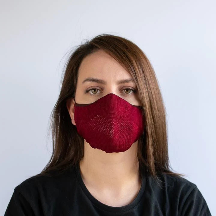 Face Mask Burgundy COVID Masks Notjustclothing NOTJUST.