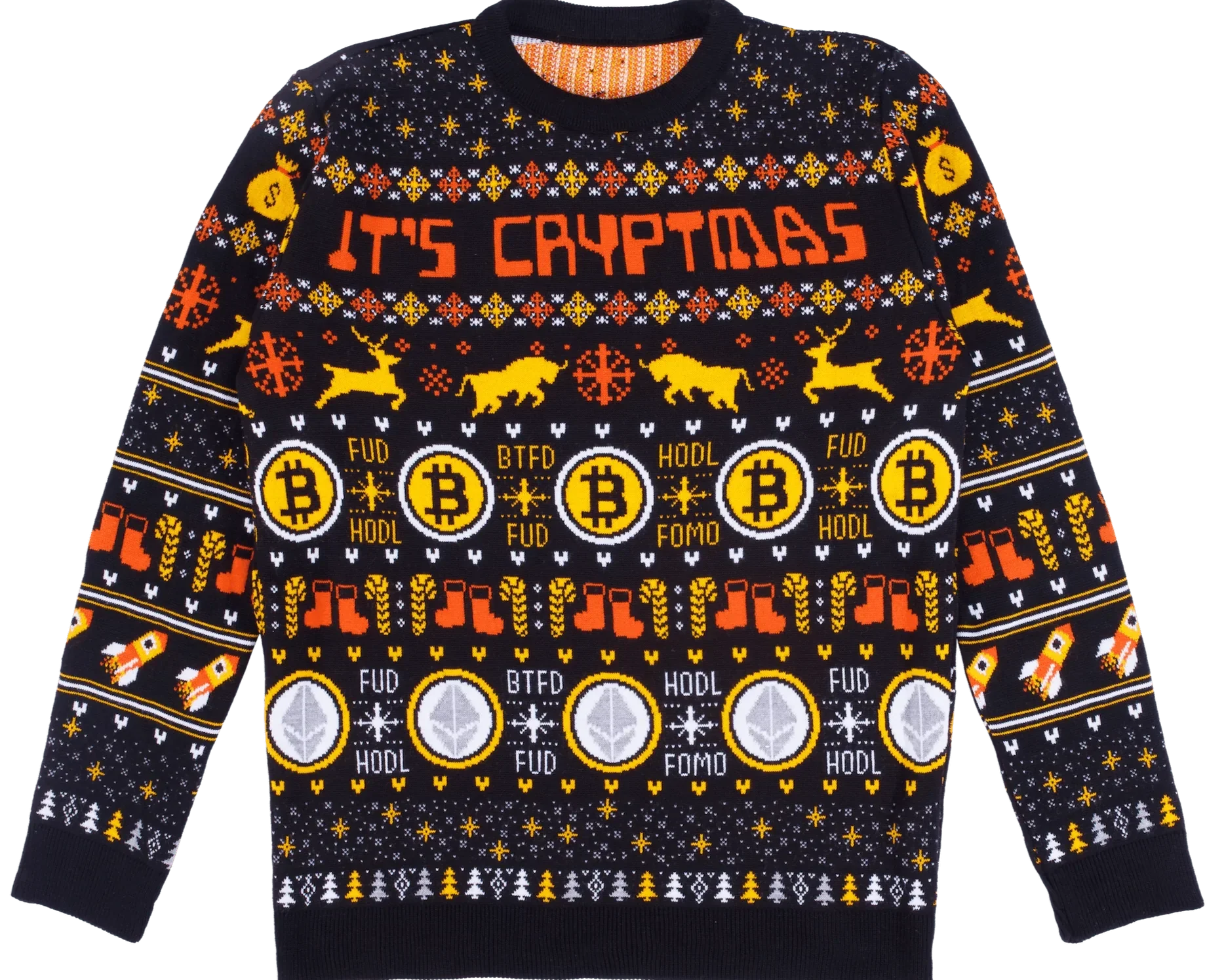 Merry Cryptmas Cryptocurrency Knitted Christmas Jumper - notjust
